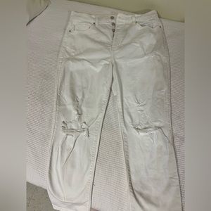 Old Navy White Ripped Jeans